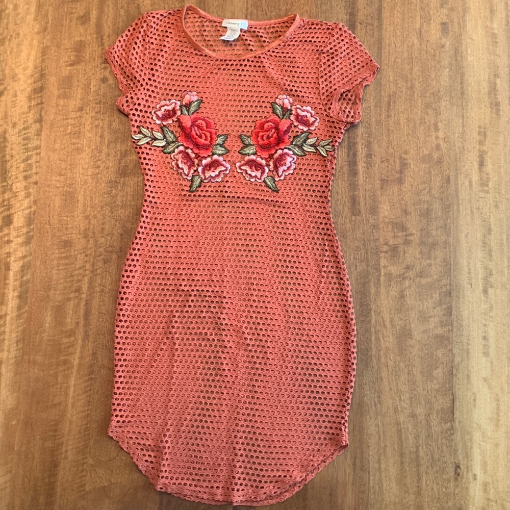 Netted beach cover-up/tunic top